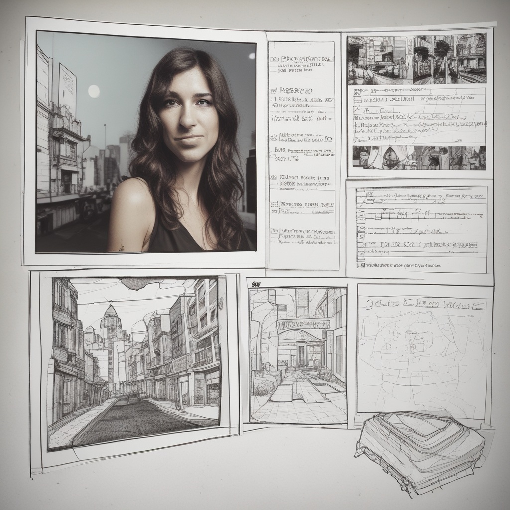 Video storyboard and script layout